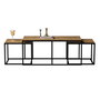 Hanah Home Mesa de Centro Gigante Extensible con Almacenamiento, Roble y Negro